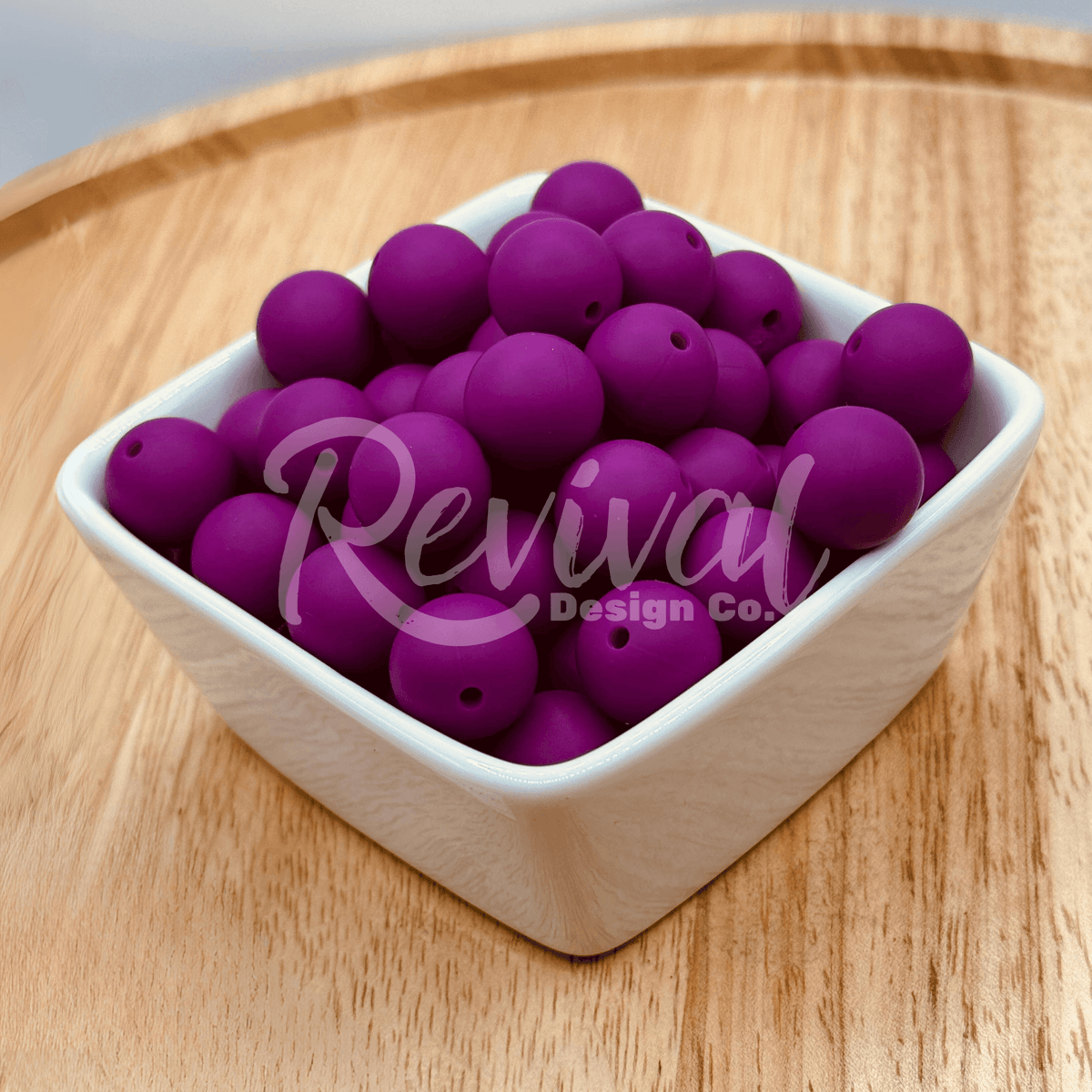15mm Solid Color Silicone Bead - Magenta