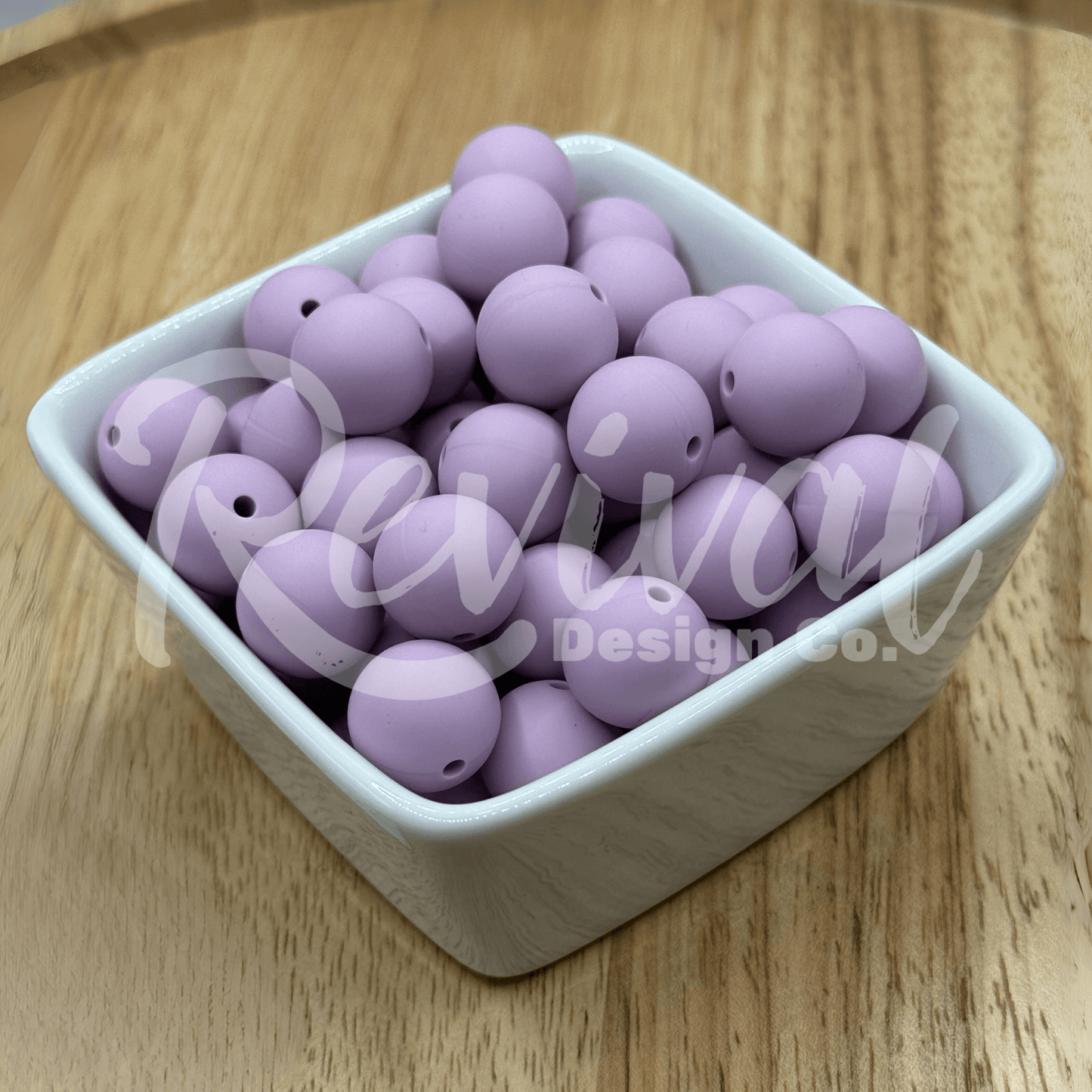 15mm Solid Color Silicone Bead - Lavender