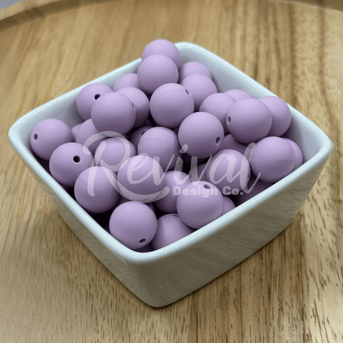 15mm Solid Color Silicone Bead - Lavender
