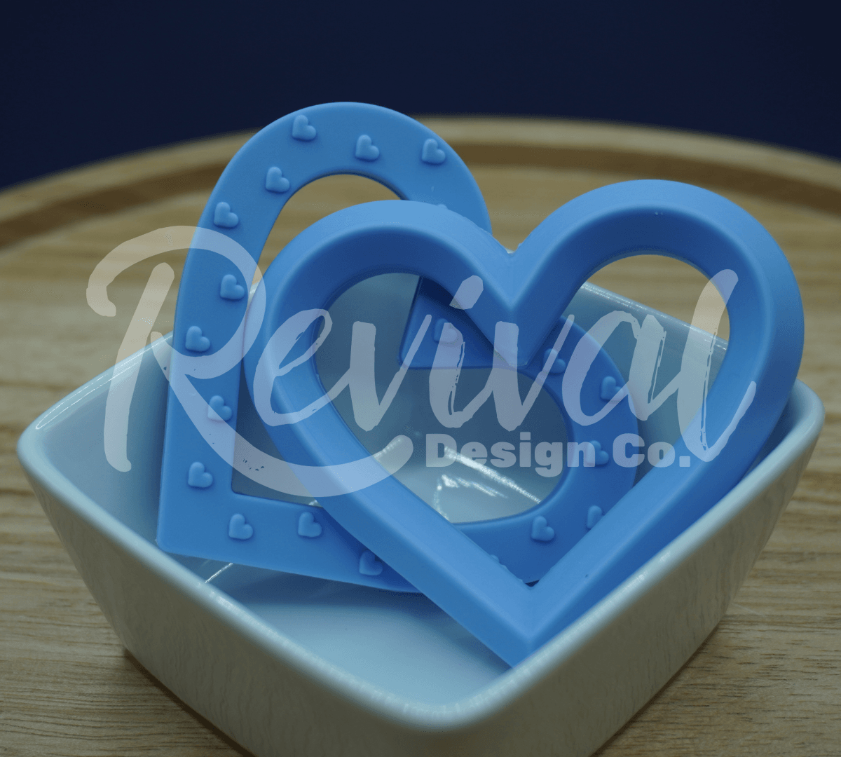 Serenity - 80mm Silicone Heart Ring/Teether