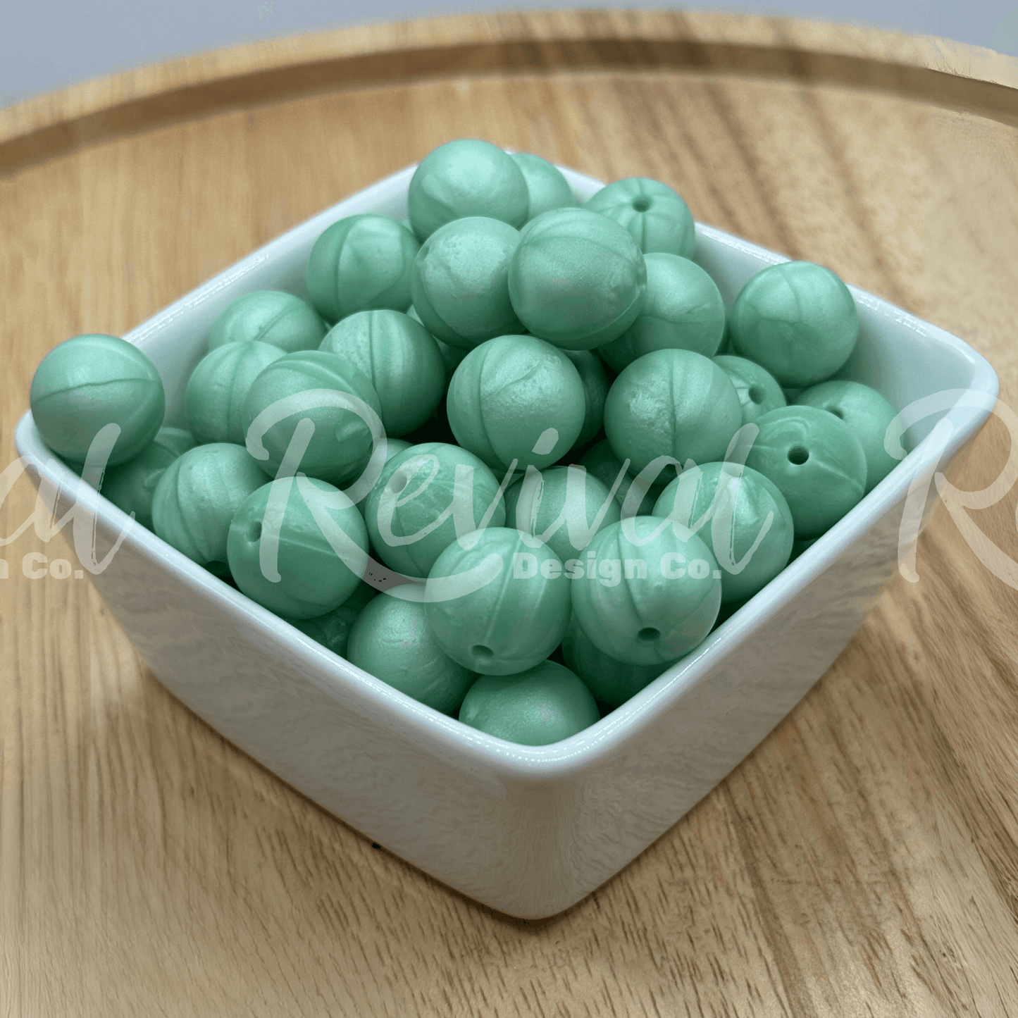 *DISCONTINUING* 15mm Shimmer Silicone Bead - Shamrock Shimmer