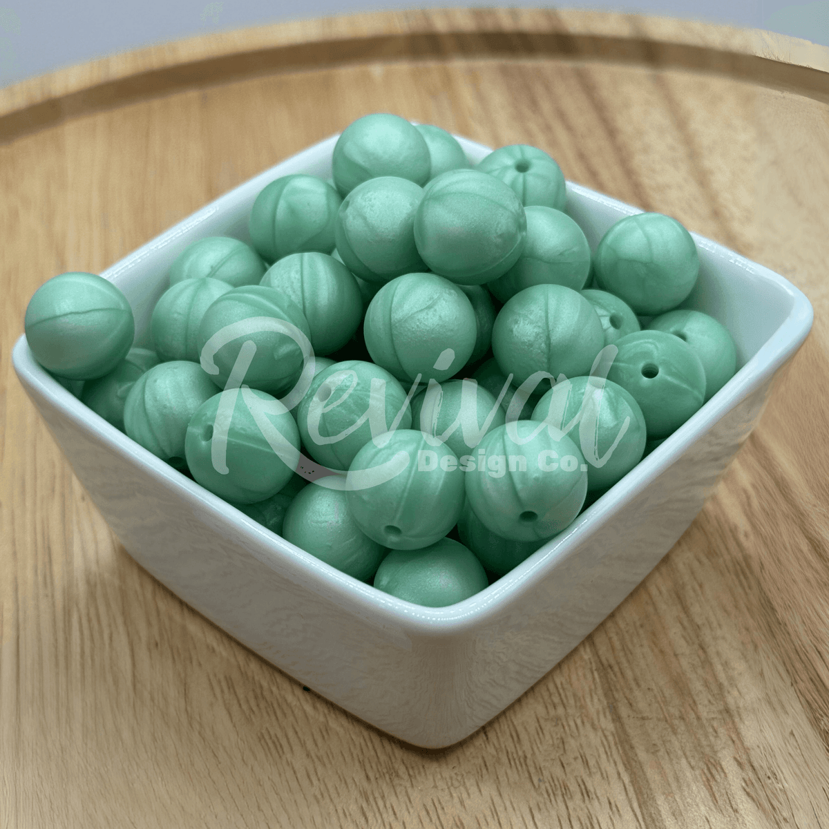 15mm Shimmer Silicone Bead - Shamrock Shimmer