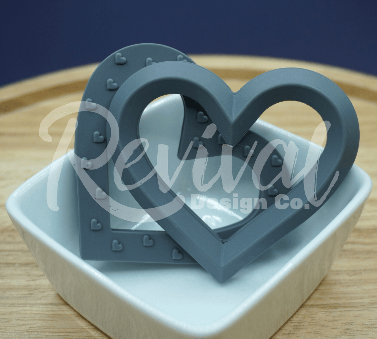 Storm - 80mm Silicone Heart Ring/Teether