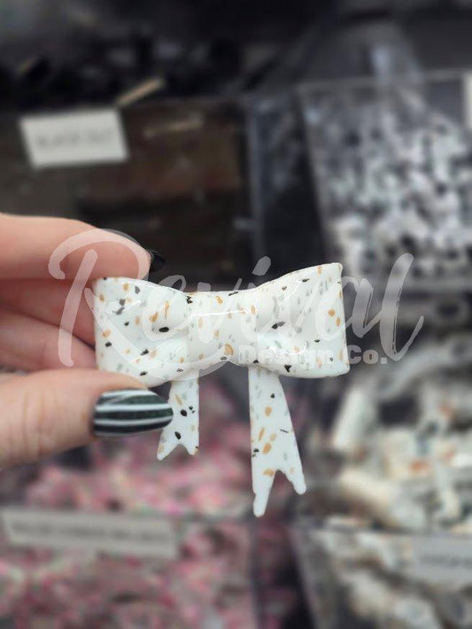 Natural Terrazzo - Silicone Bow Focal/Straw Topper