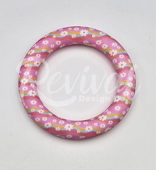 Groovy Floral - 65mm Silicone Ring