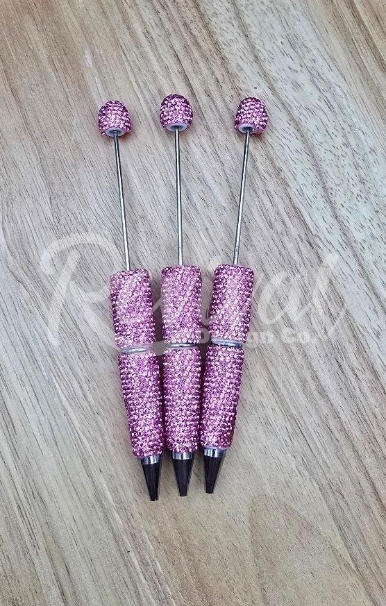 Rhinestone Beadable Pen - Blush