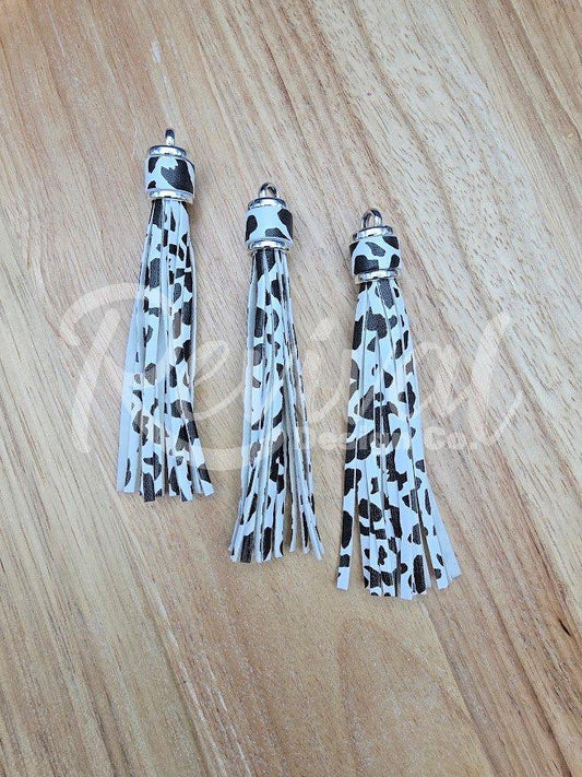 Large Cow Print Tassel - 4"