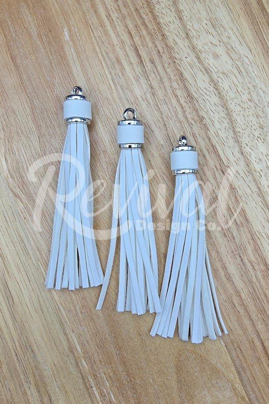 Large White Tassel - 4"