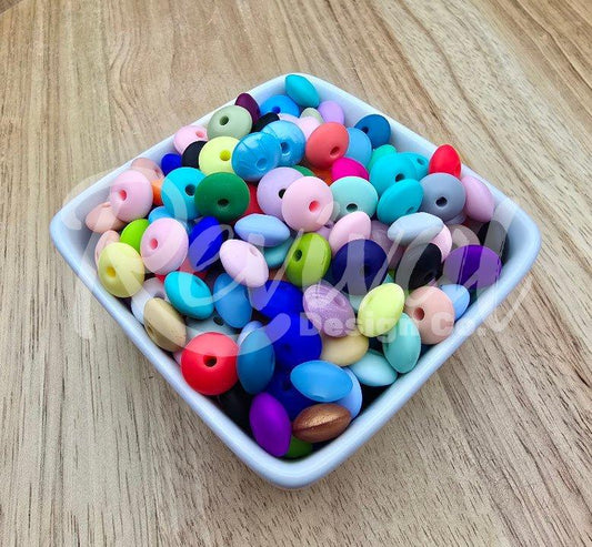 Silicone Lentil Spacers - Confetti - Pack of 50