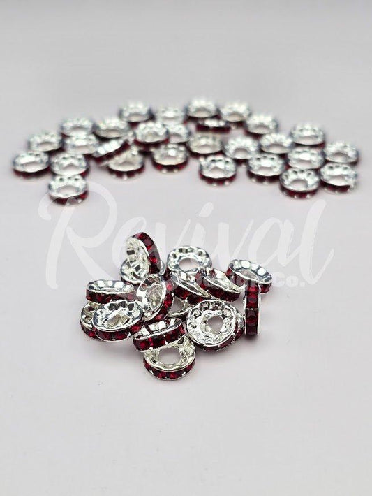 LARGE HOLE 10mm Rhinestone Spacers - Immortal