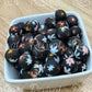 15mm Patterned Silicone Bead - Midnight Garden