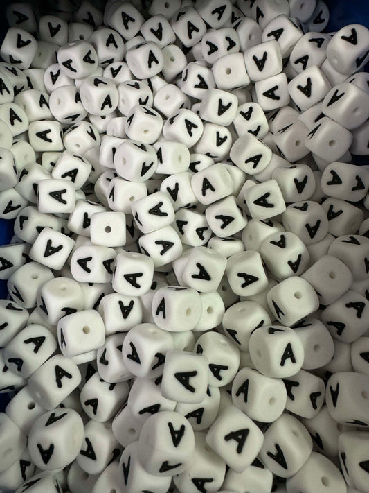 "A" - Silicone Letter Bead