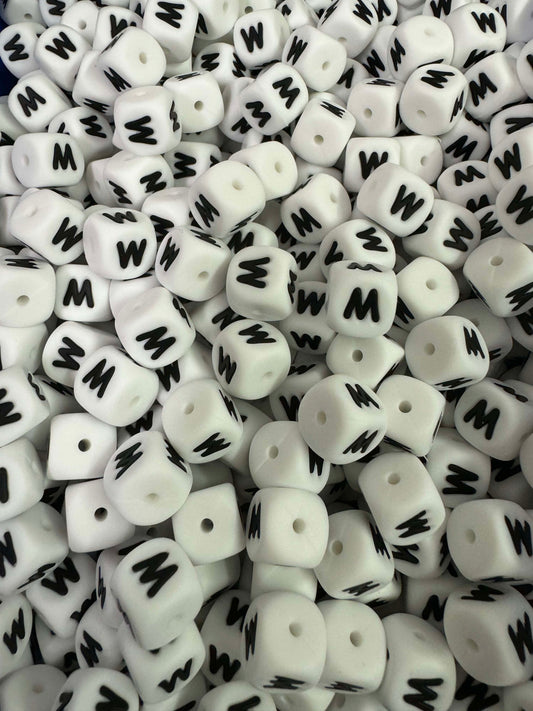 "M" - Silicone Letter Bead