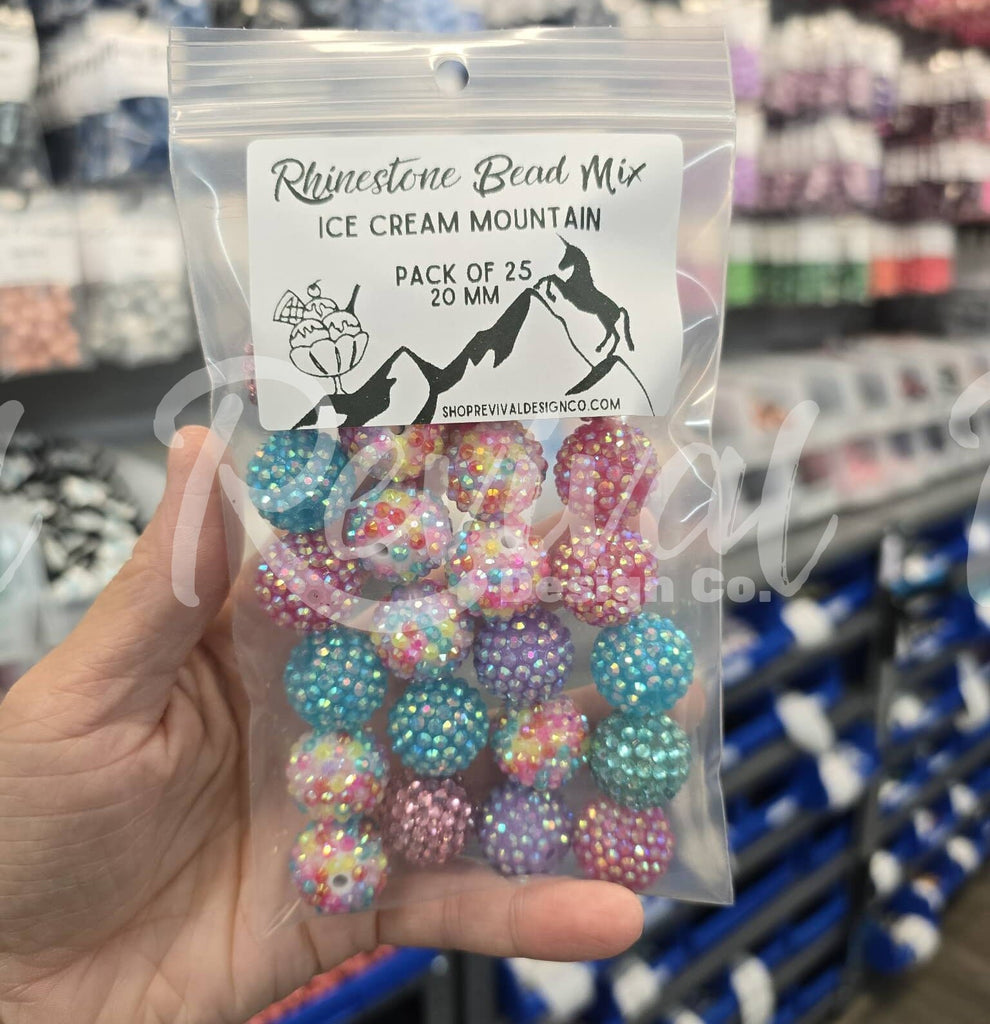 Ice Cream Mountain - Rhinestone Bead Color Mix (Pack of 25) – Revival ...