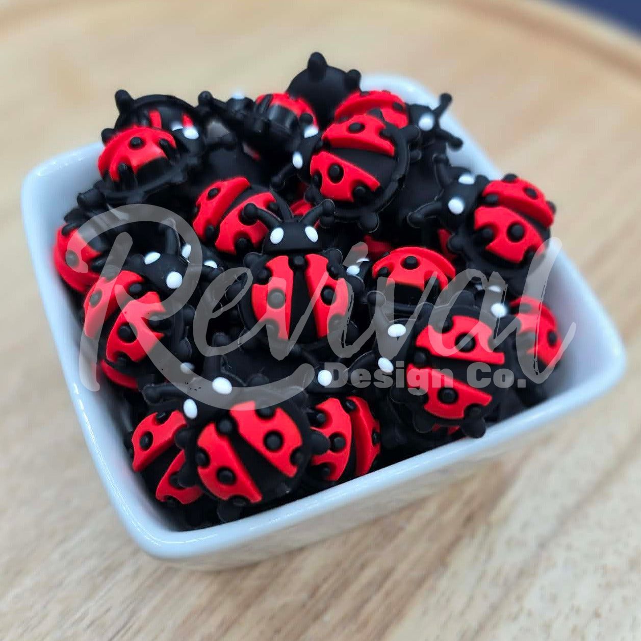 3D Lady Bug - Silicone Focal Bead