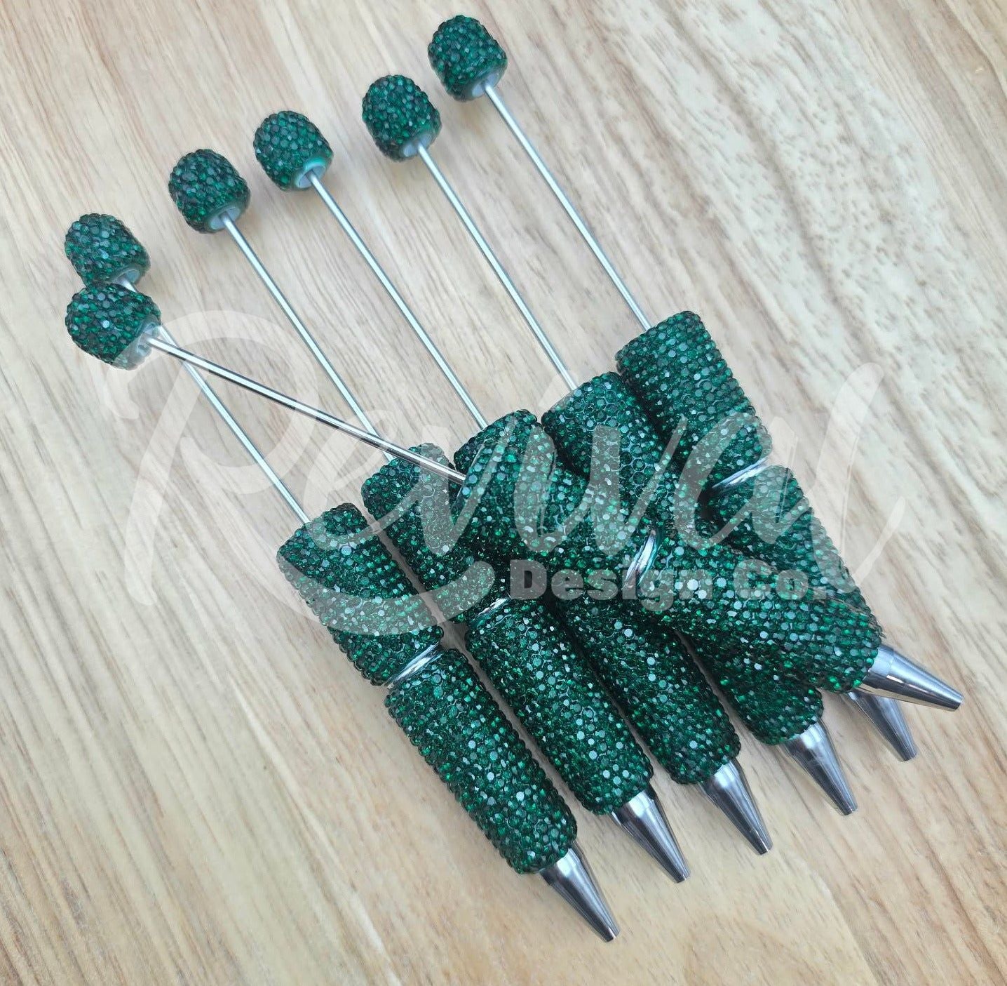Rhinestone Beadable Pen - Emerald