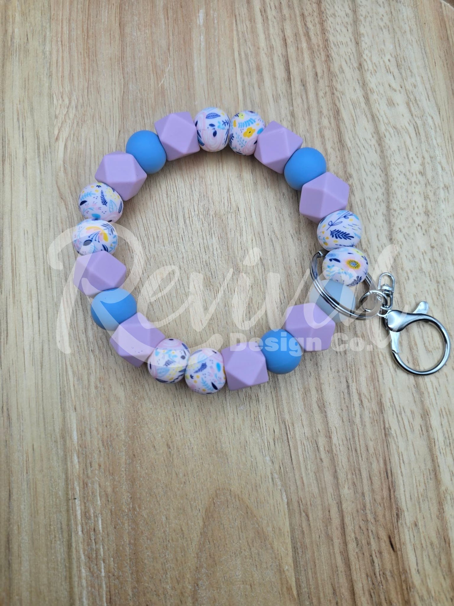 Amethyst Fields - Silicone Beaded Keyring (Ready-To-Ship)