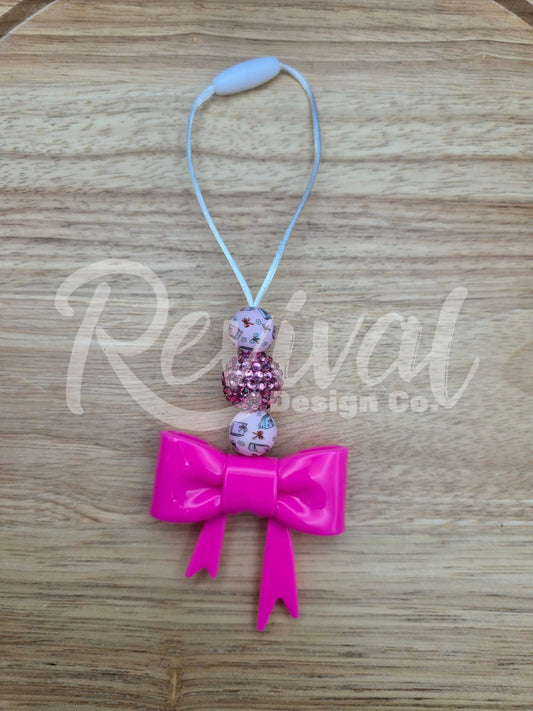 On Wednesdays - Bow Car Charm (Ready-To-Ship)