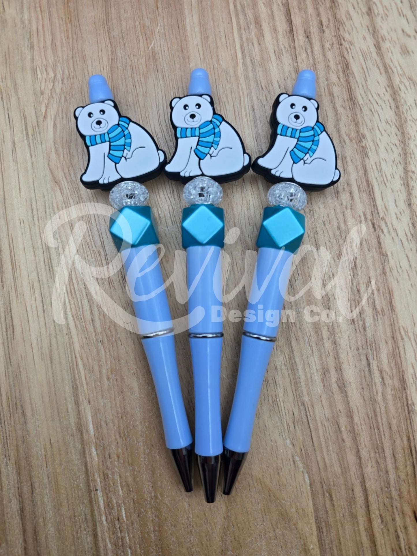 Polar Plunge - Silicone Beaded Pen (Ready-To-Ship)