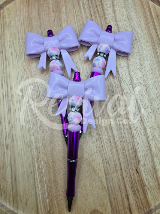 Perfect Peony - Silicone Beaded Pen (Ready-To-Ship)