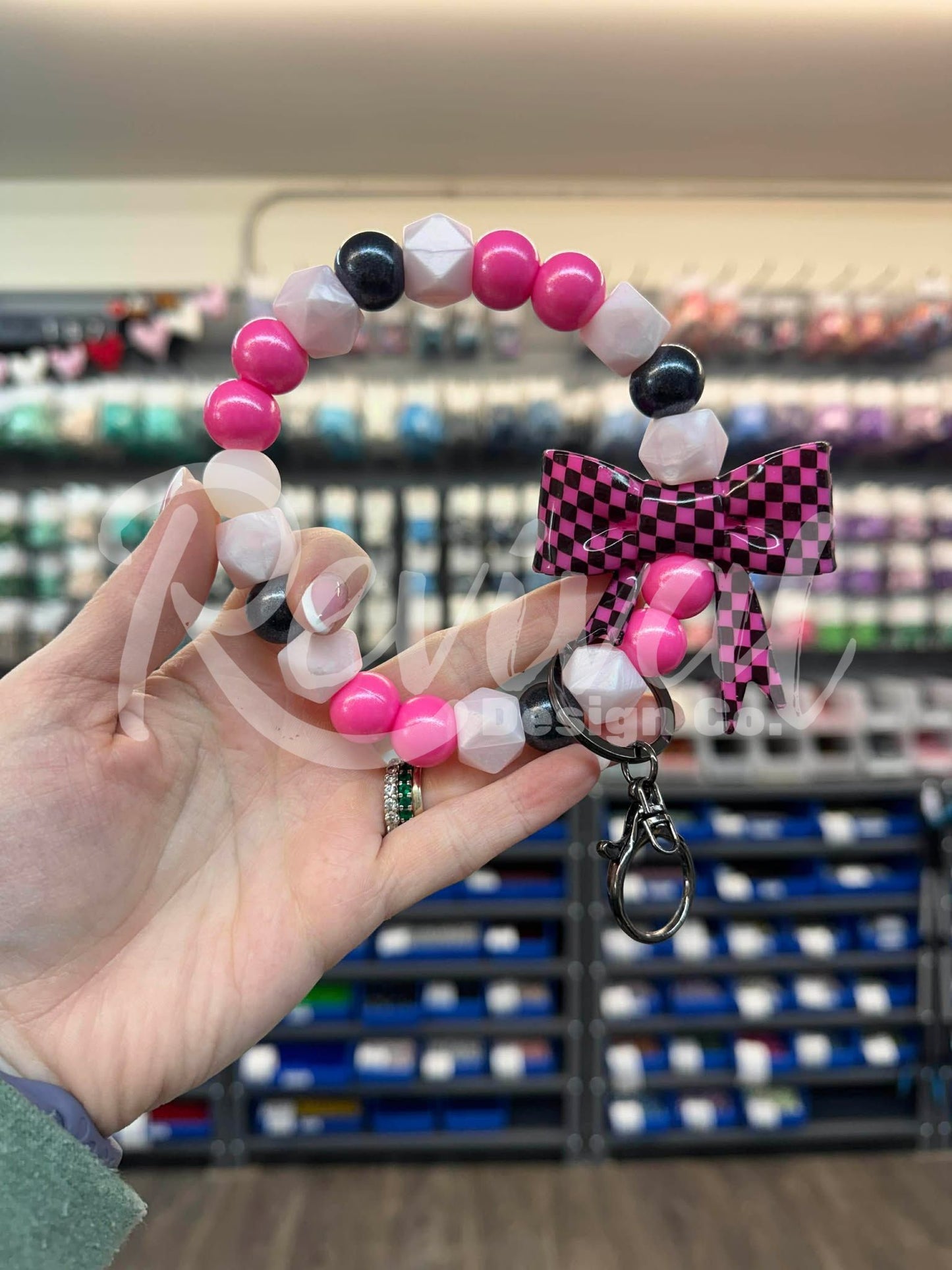 Girlfriend - Silicone Beaded Keyring (Ready-To-Ship)