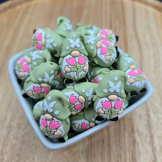 3D Tulip Gnome - Silicone Focal Bead