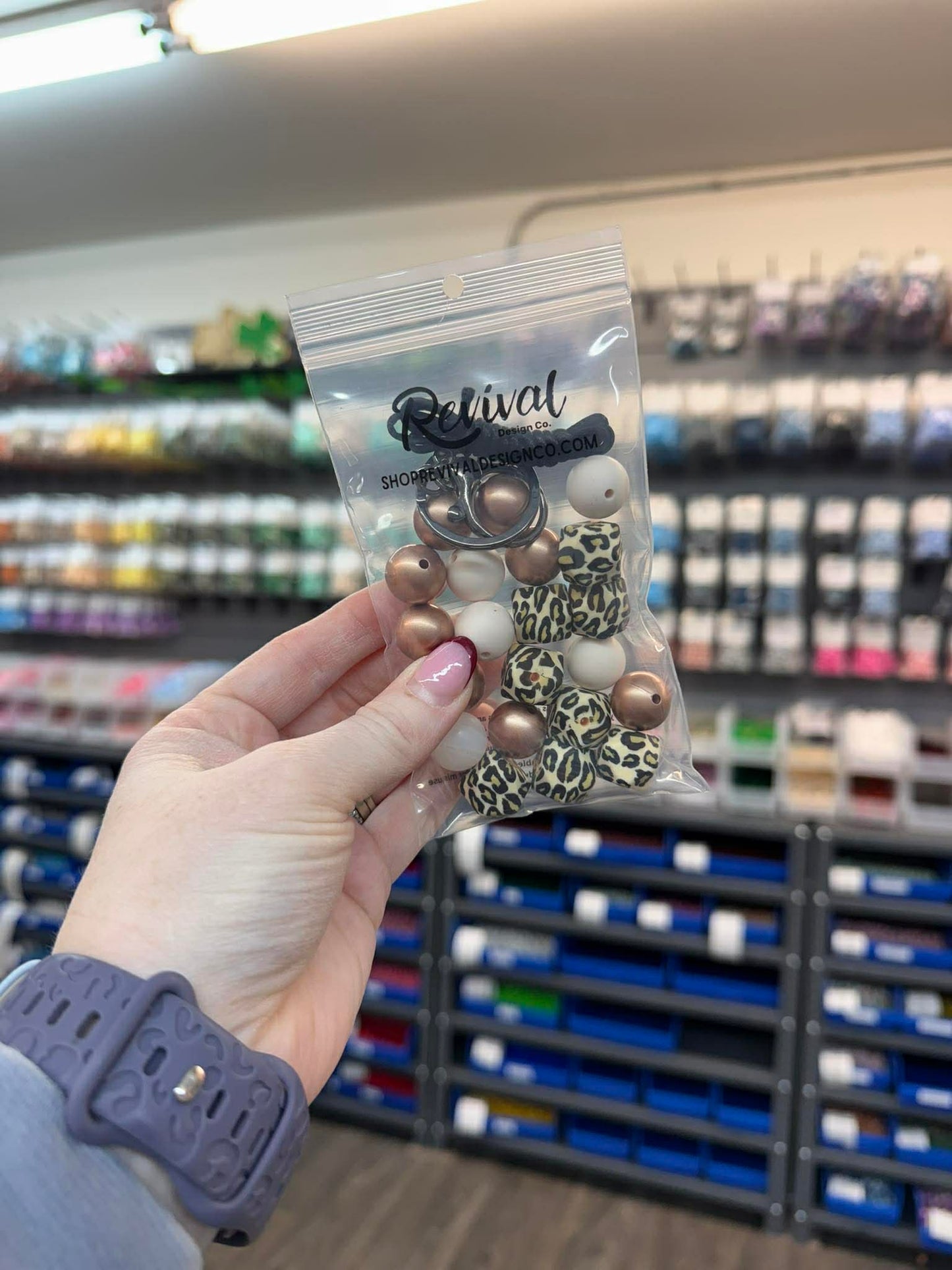 Mini DIY Wristlet Kit - Lazy Leopard