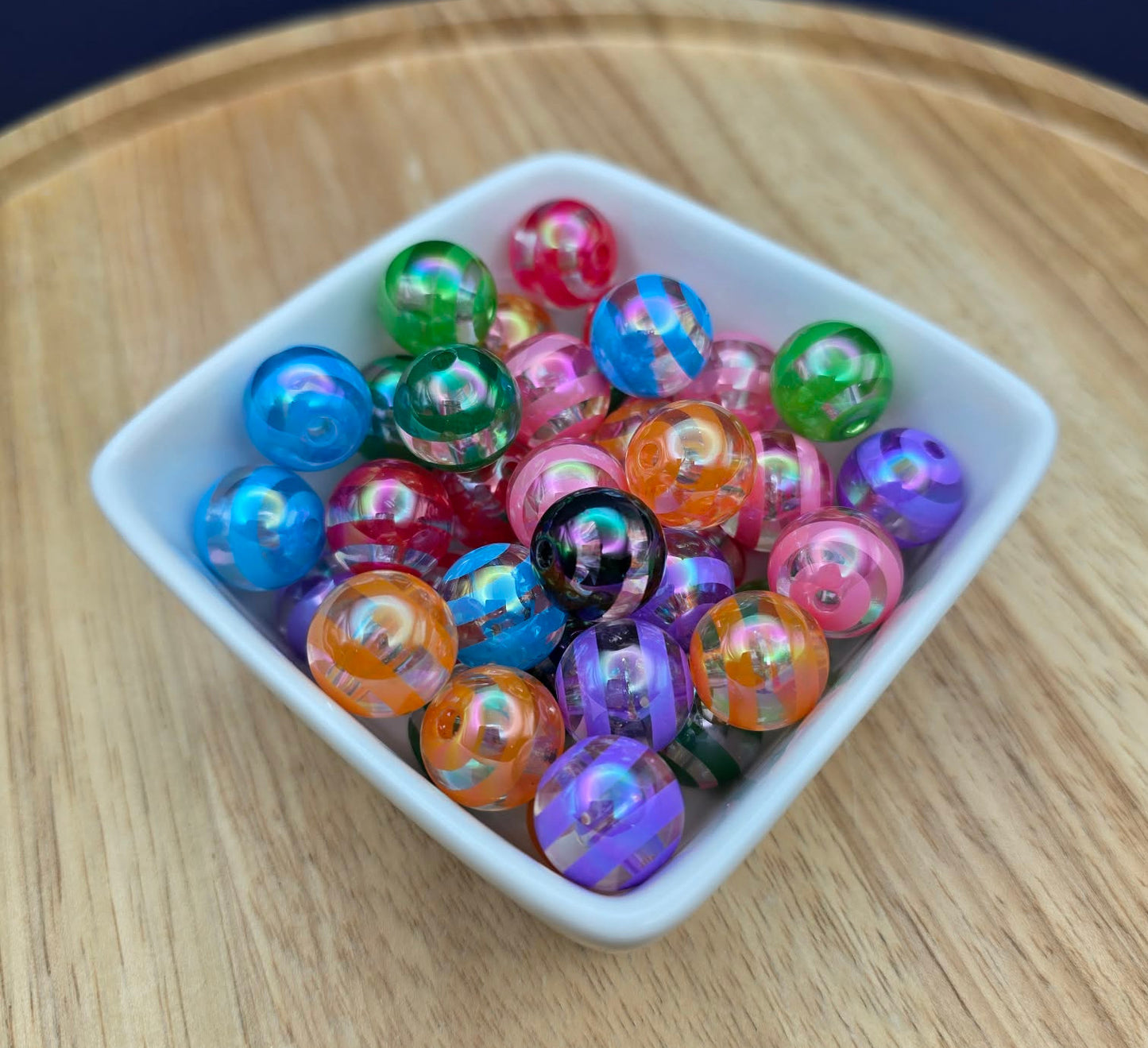 16mm Acrylic Beads - Circus Confetti (Pack of 15)