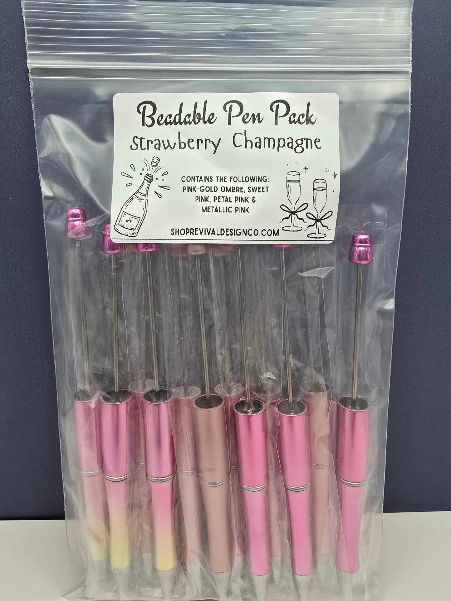 Dozen Pen Pack - Strawberry Champagne