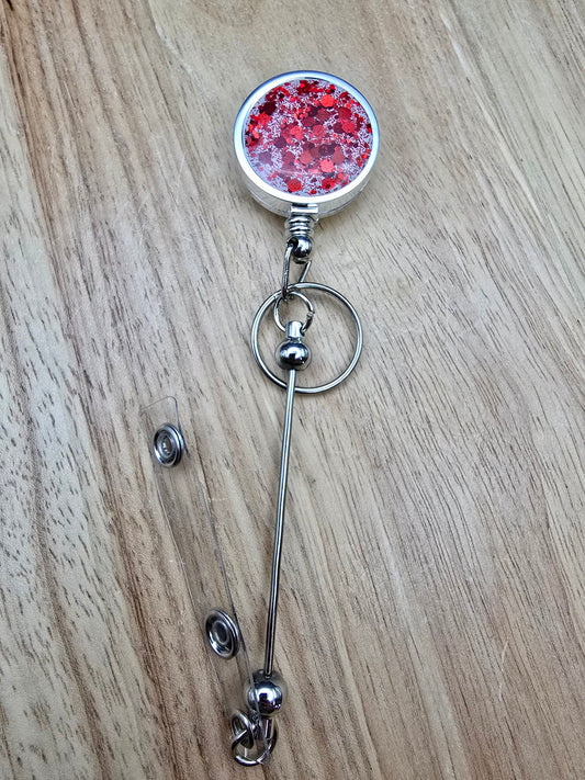 Ruby - Glitter Bar Badge Reel