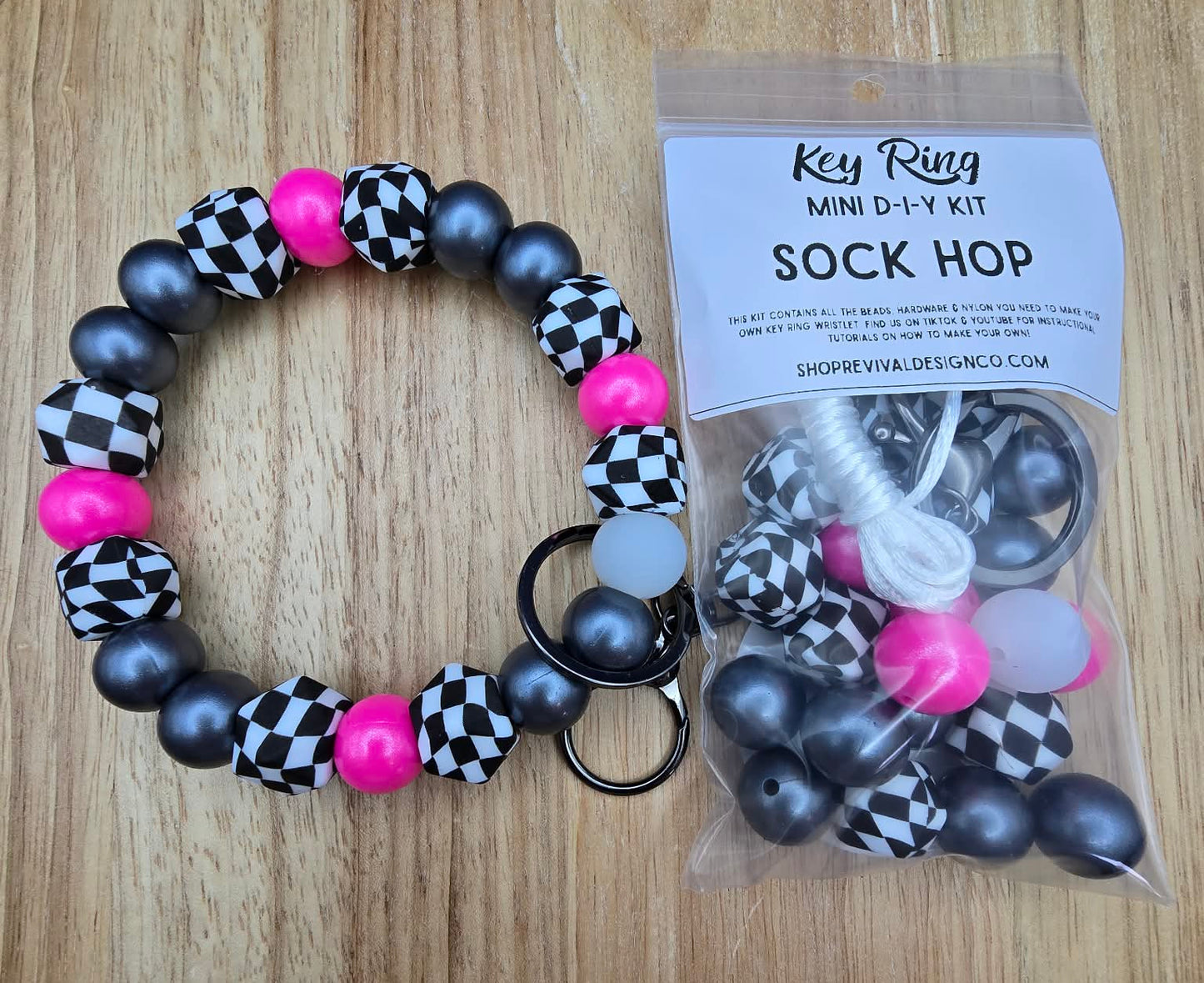 Mini DIY Wristlet Kit - Sock Hop