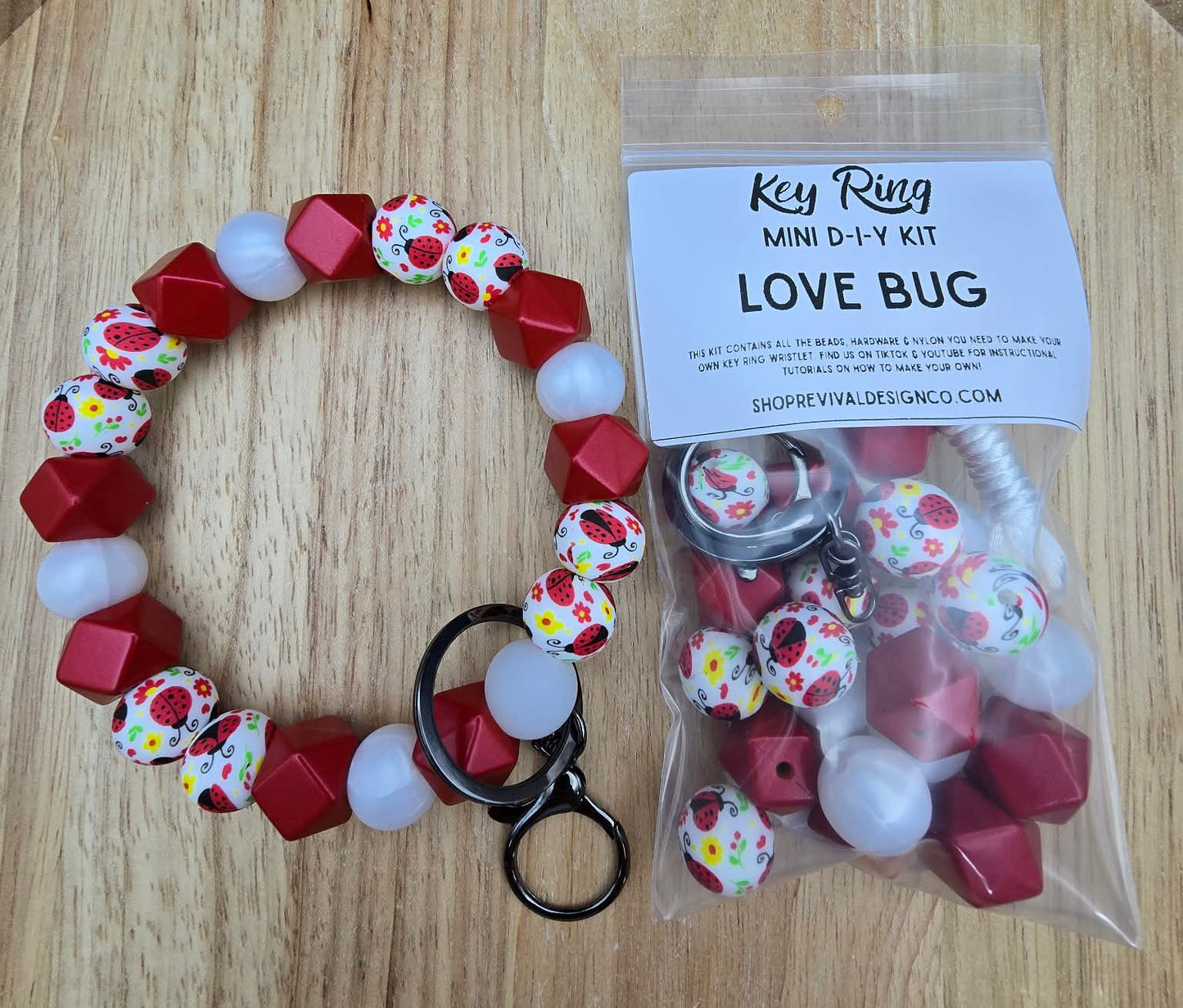 Mini DIY Wristlet Kit - Love Bug