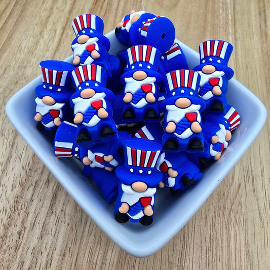 3D Firecracker Gnome - Silicone Focal Bead