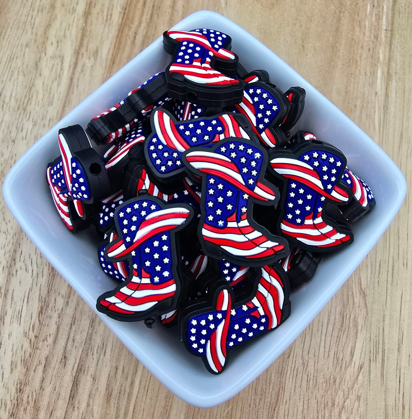 American Boot - Silicone Focal Bead