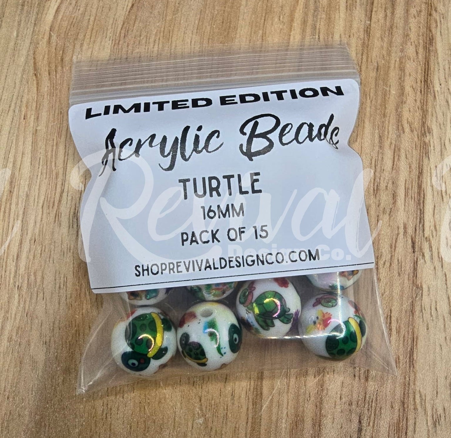 Turtle - 16mm Acrylic (Pack of 15)