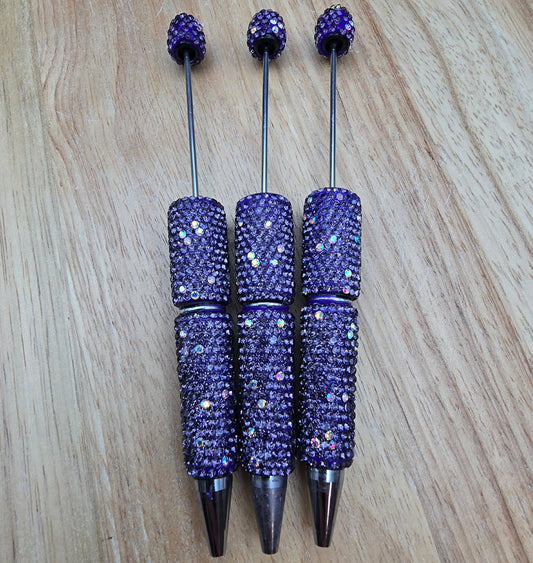 Rhinestone Beadable Pen - Sugar Plum