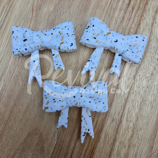 Natural Terrazzo - Silicone Bow Focal/Straw Topper