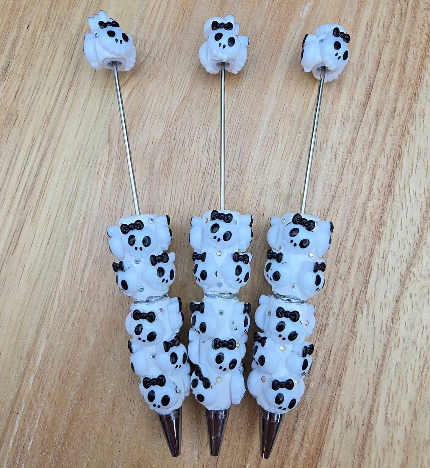 Rhinestone Beadable Pen - Skull Rocker
