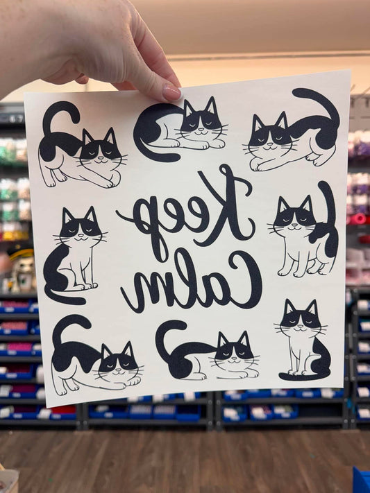 Keep Calm Cat - Screen Print