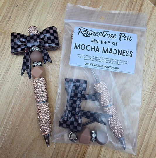 Mini Rhinestone Pen DIY Kit - Mocha Madness