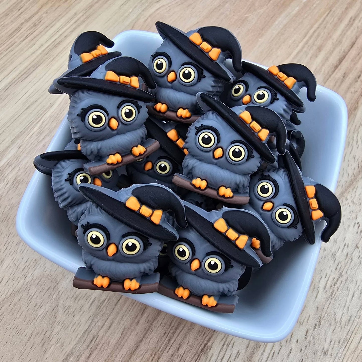 3D Owl Put a Spell on You - Silicone Focal Bead
