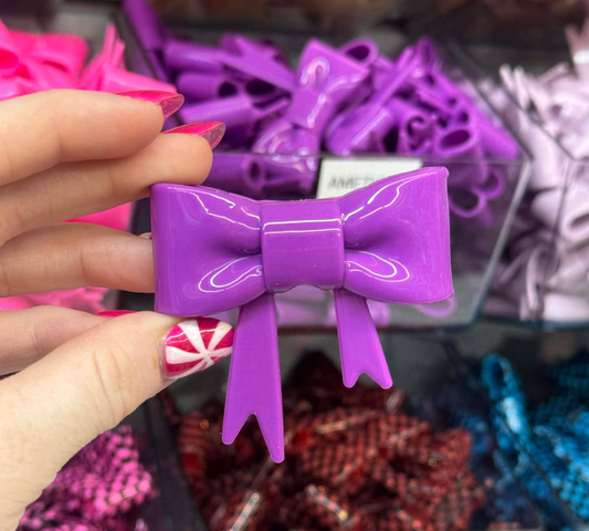 Amethyst - Silicone Bow Focal/Straw Topper