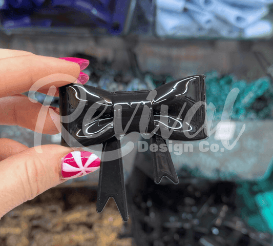 Black Out - Silicone Bow Focal/Straw Topper