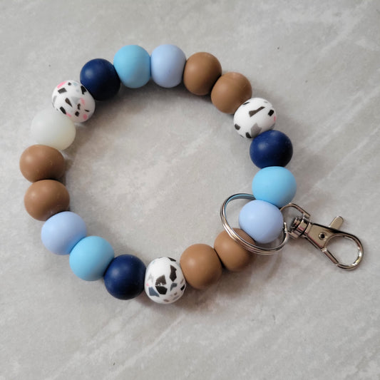 MT SILICONE BEAD KEY RING BRACELET