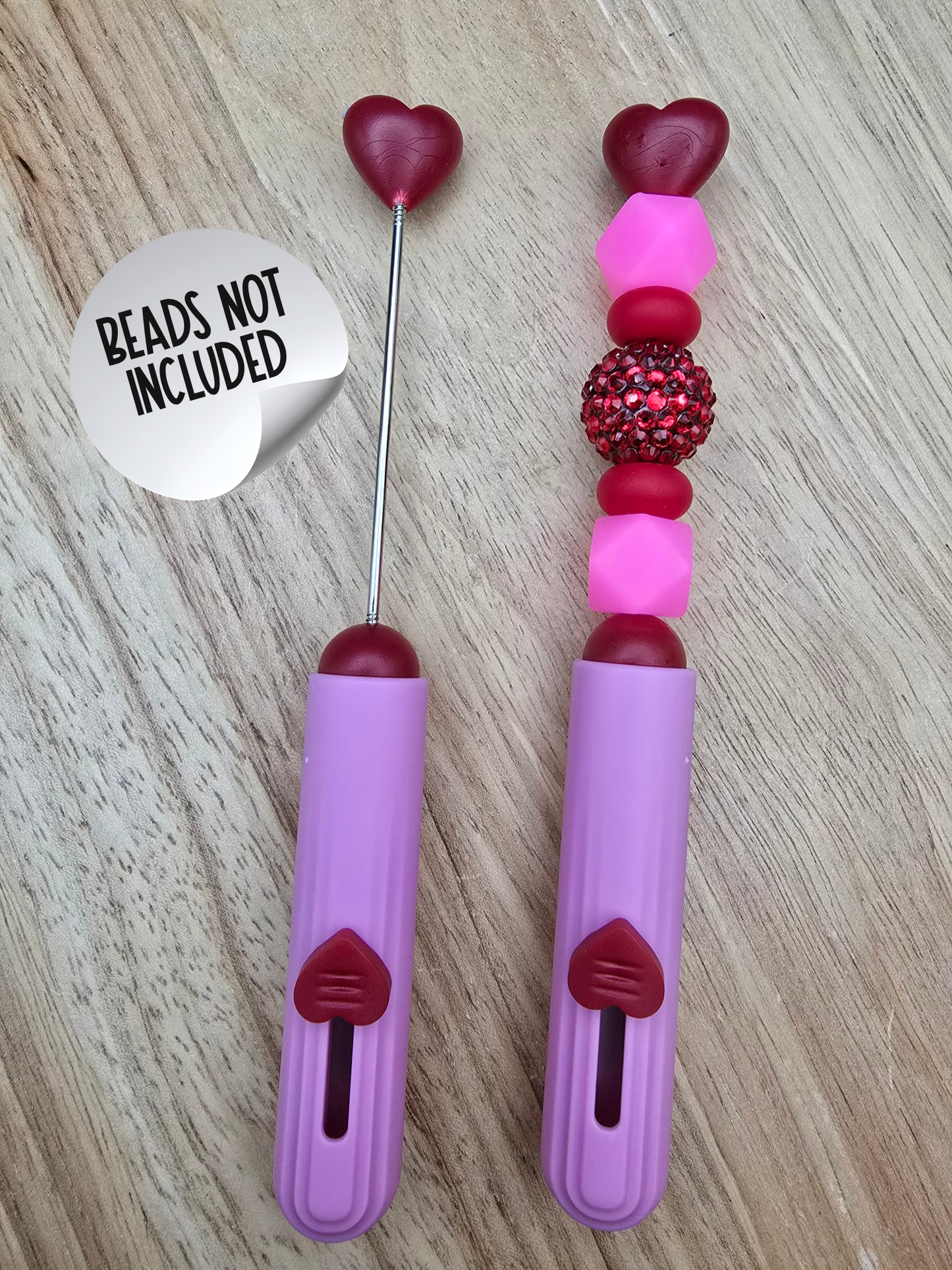 Beadable Heart Box Cutters - Pink