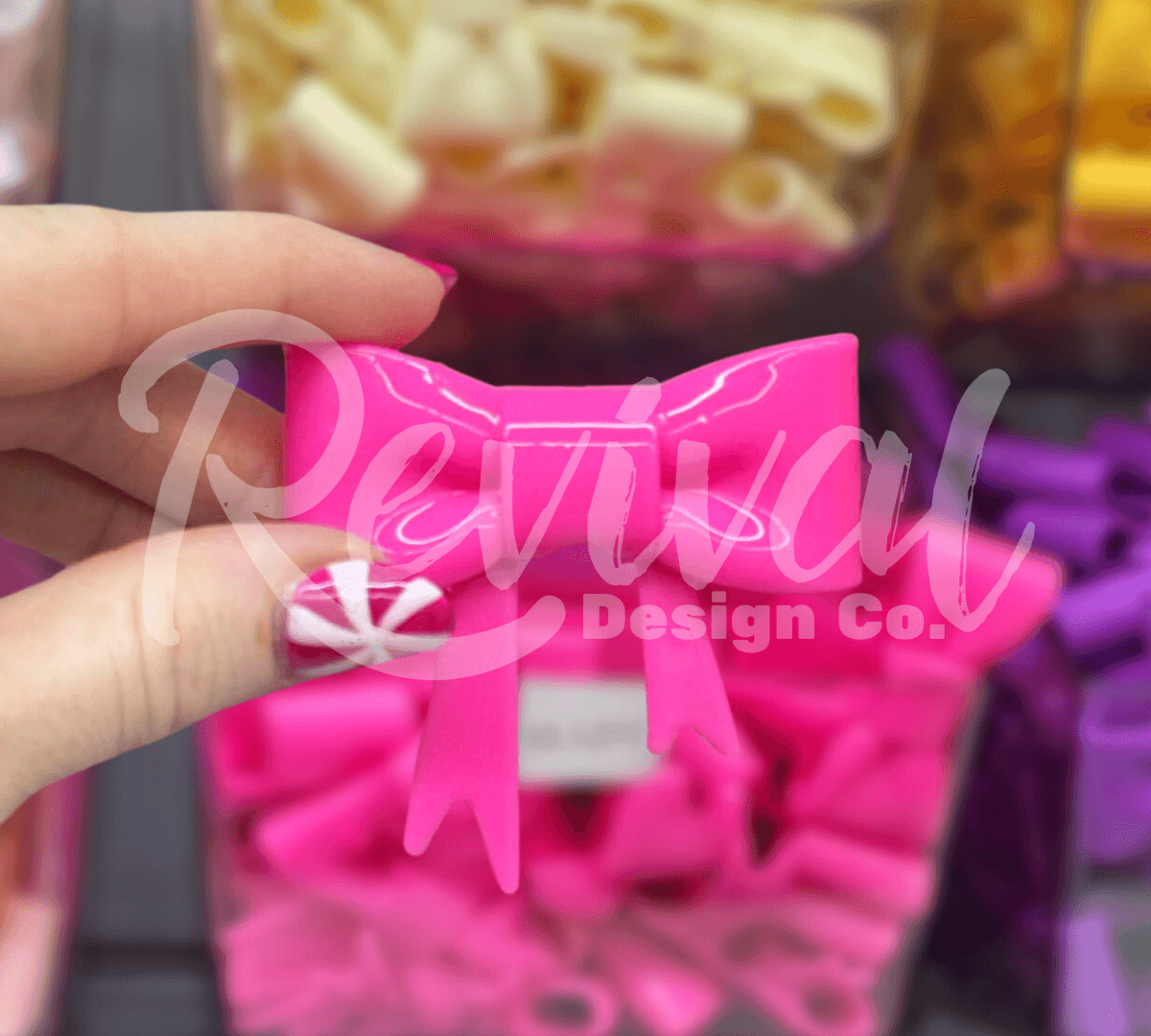 Couture - Silicone Bow Focal/Straw Topper