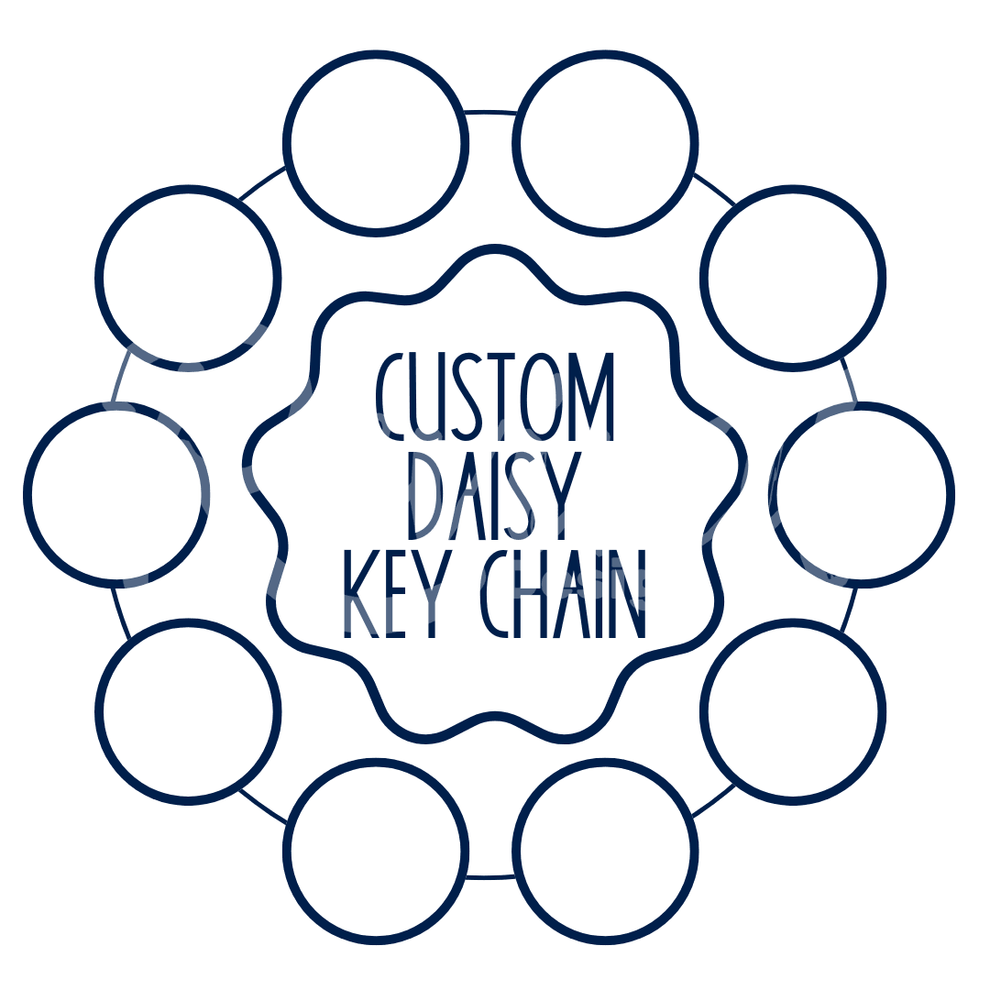 Custom Silicone Beaded Daisy Key Chain – Revival Design Co.