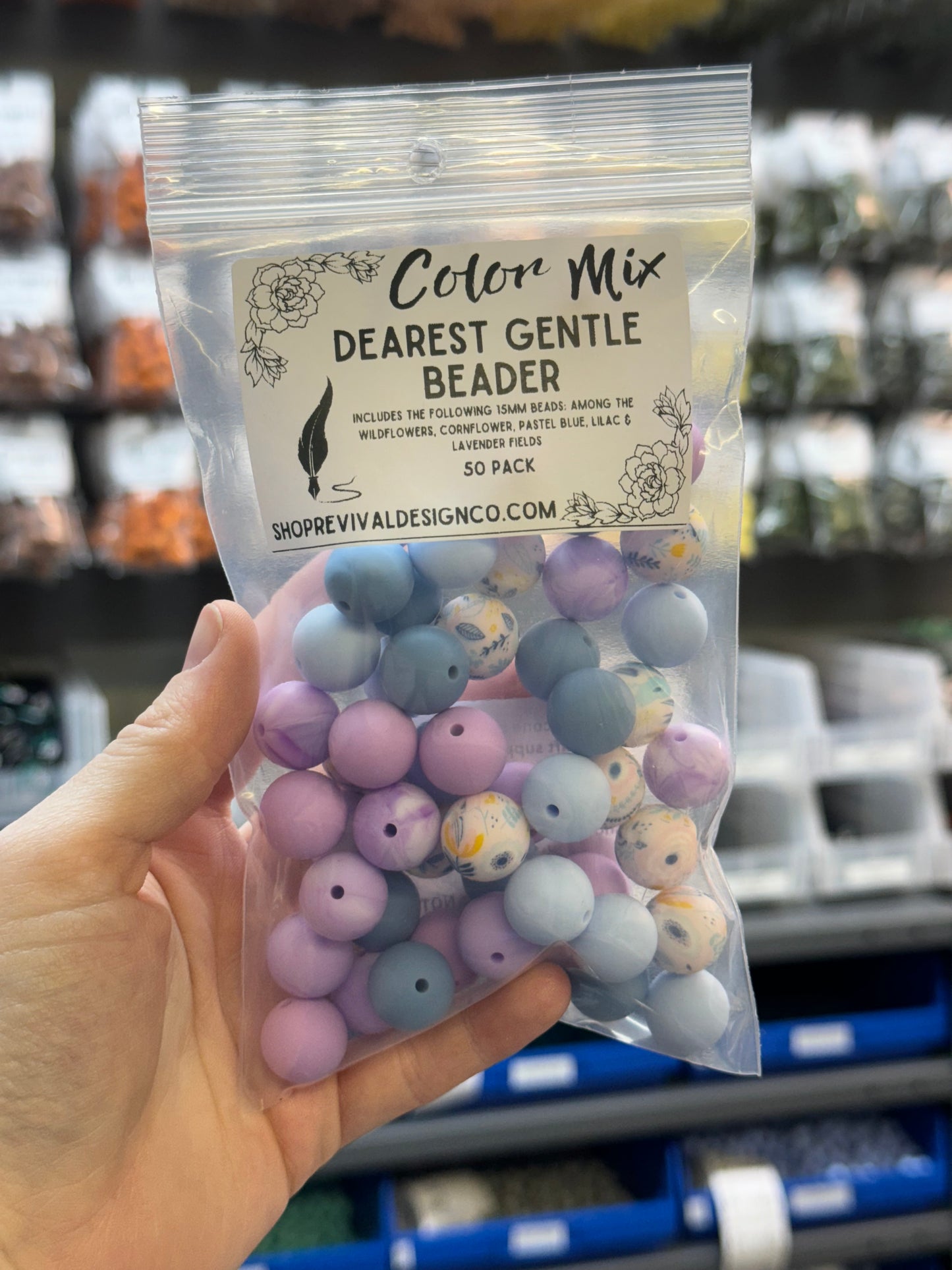 Dearest Gentle Beader Color Mix - 15mm Silicone Beads - 50 Pack