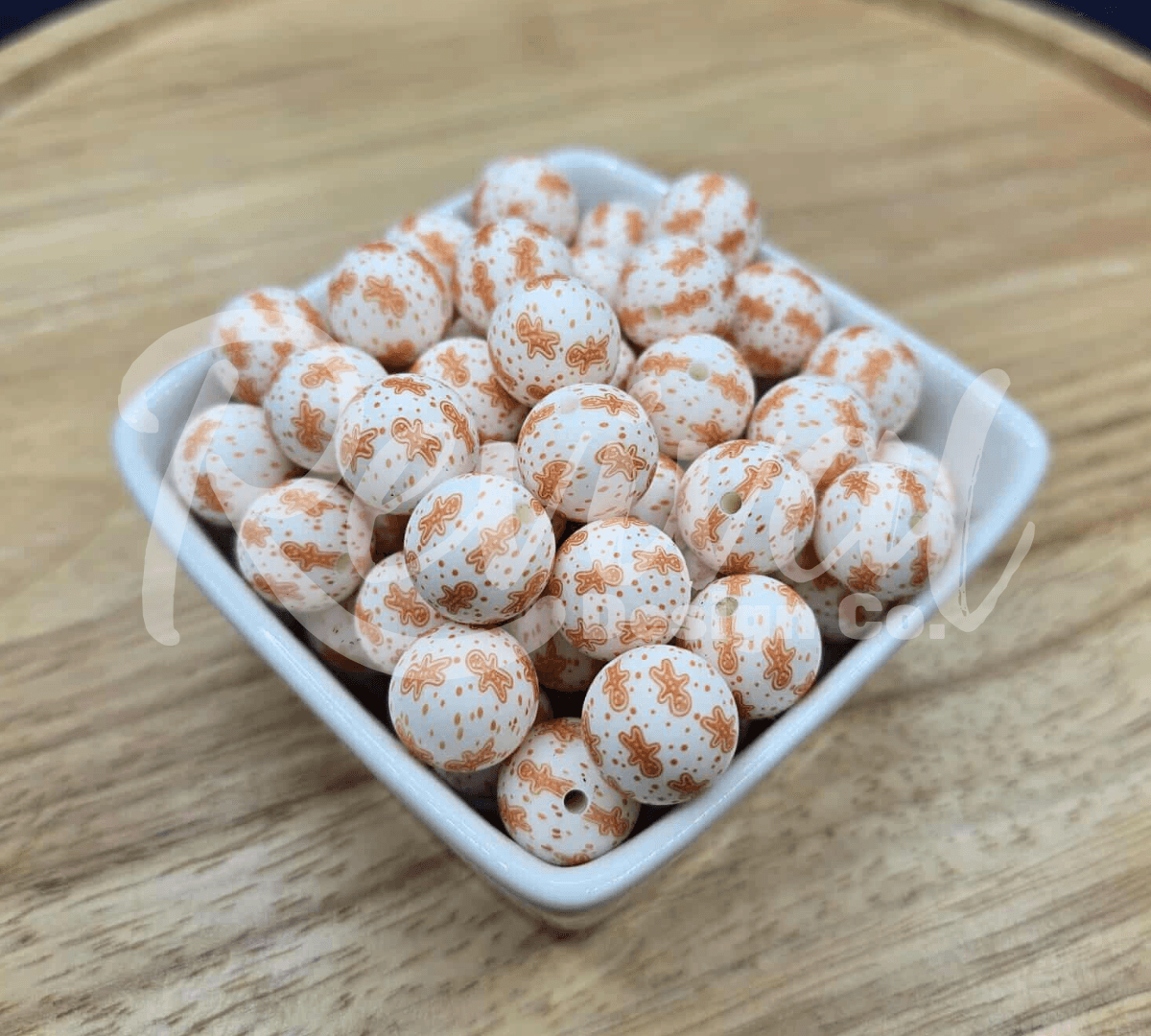 15mm Patterned Silicone Bead - Graham