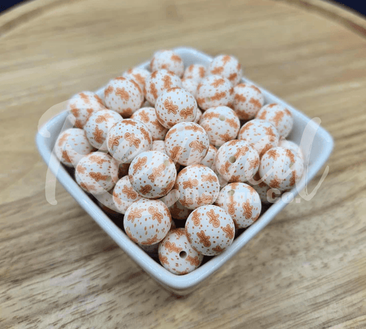 15mm Patterned Silicone Bead - Graham